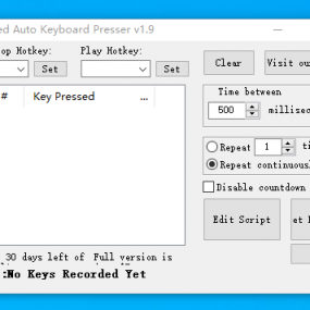 自动键盘，连按器使用，自动键盘连按器，自动连按的简单功能。