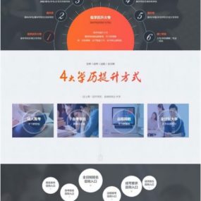 成人考试、落地页、成考自考网站类都可以用该模板 带WAP端数据同步